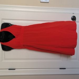 NWOT Athleta True Orange  Pack Everywhere Athleisure Halter Dress Size 10